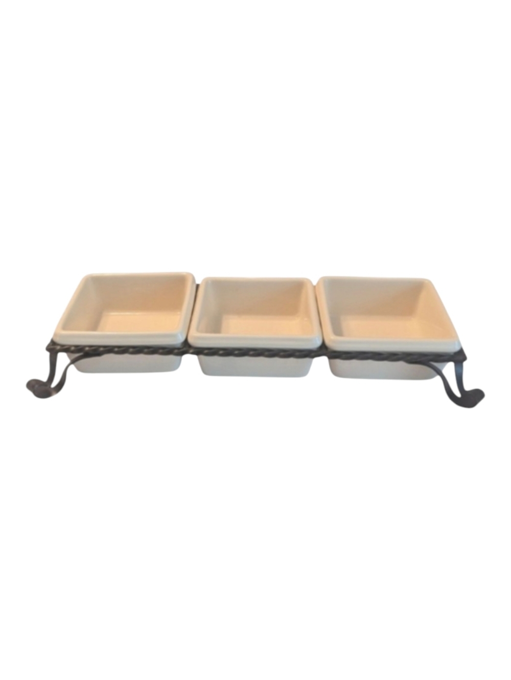 Southern Living At Home Galveston Serving Stand W 3 Stoneware Square Bowls 41158